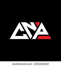 CNP triangle letter logo design with triangle shape. CNP triangle logo design monogram. CNP triangle vector logo template with red color. CNP triangular logo Simple, Elegant, and Luxurious design.