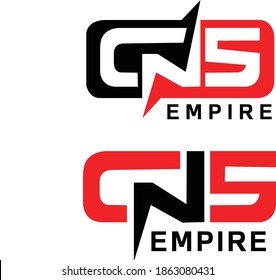 CNS letter logo with different shapes
