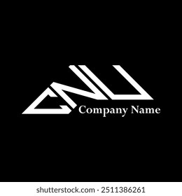 Diseño del logotipo de CNU, logotipo simple y moderno de CNU. Diseño de alfabeto de lujo CNU  