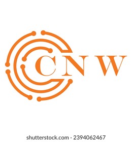 CNW letter design. CNW letter technology logo design on white background. CNW Monogram logo design for entrepreneur and business