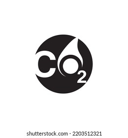 CO 2 Carbon Dioxide icon and symbol template