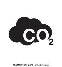 CO 2 Carbon Dioxide icon and symbol template