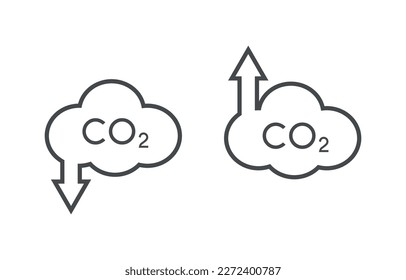 co 2 emissions vector icon