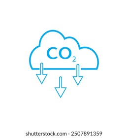 co 2 emissions vector icon