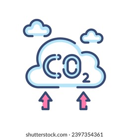 Co 2 icon in vector. Illustration