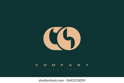 CO Abstract Geometric Logo Design. Modern and elegant logo design with simplistic typography elements, showcasing branding excellence.