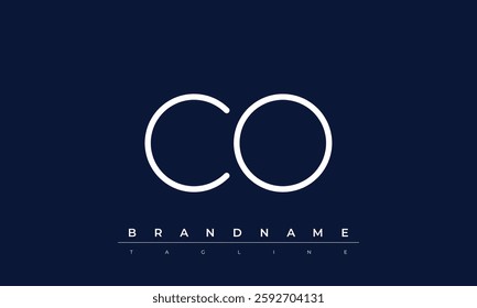 CO Abstract letter logo. This logo icon incorporate with abstract shape in the creative way