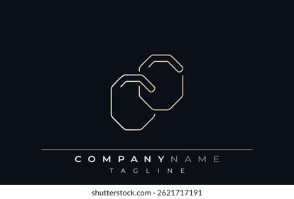 Logotipo do estilo da linha abstrata do CO. Design minimalista com as letras C e O estilo de linha abstrata