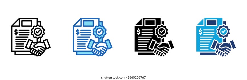 Co Branding icon Multi Style Ilustración vectorial