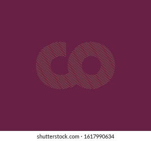 C&O, C O letters joint line logo vector, Abstract Typography letters