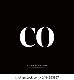 CO C O Logo Monogram with Black and White Colors