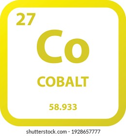 Co Cobalt Transition Metal Chemical Element Stock Vector (Royalty Free ...