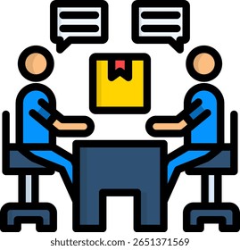 Ícone de Criação em ConjuntoIlustração de Vetor de Cor Linear