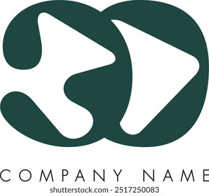 CO diseño de Vector de logotipo de letra abstracta moderna creativa. Utilizable para su empresa o negocio e identidad de marca.