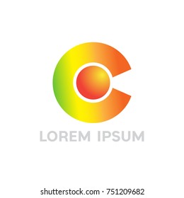 CO design for logo icon