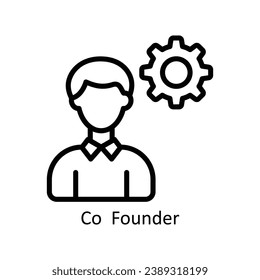 Co  Founder vector   outline Design illustration. Symbol on White background EPS 10 File