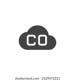 CO-Gaswolke Symbol einfaches Vektorsymbol