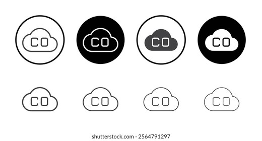 CO gas cloud icon simple vector symbol