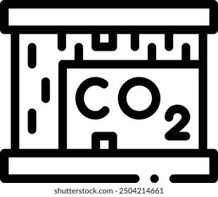 co icon. Thin Linear Style Design Isolated On White Background