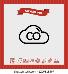 CO icon vector