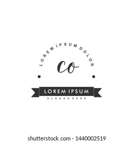 CO Initial beauty monogram logo vector