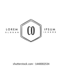CO Initial beauty monogram logo vector