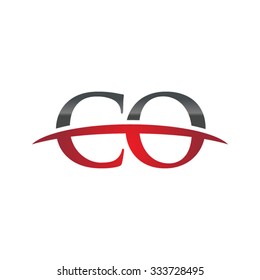 CO initial company red swoosh logo