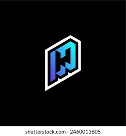 CO Initial Gradient Blue Gaming Konzept Ideen für eSport Team, Twitch und Streamer