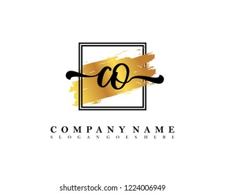 CO Initial handwriting logo concept