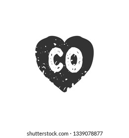 CO  Initial Handwriting logo template vector