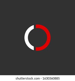 CO initial letter logo design template vector.