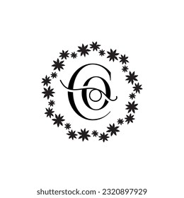 CO initial letter logo design