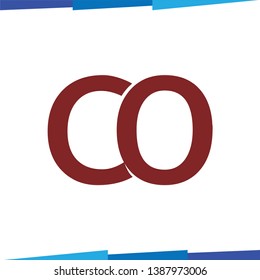 co Initial Letter Logo Icon Vector template