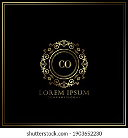 CO Initial Letter Luxury Logo template in vector art for Restaurant, Royalty, Boutique, Cafe, Hotel, Heraldic, Jewelry, Fashion and other vector illustration.