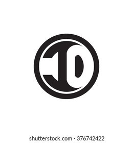 CO initial letters circle monogram logo
