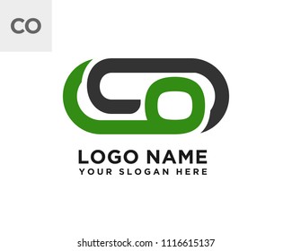 CO initial logo template vexctor