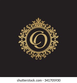 CO initial luxury ornament monogram logo