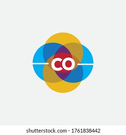 CO Letter Logo Design. Creative Icon Modern Letters Vector Logo.