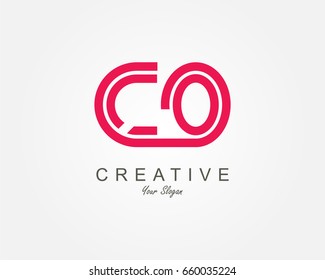 CO Letter Logo Design Template Element