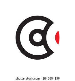 CO letter logo design vector