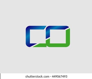 CO letter logo. Vector illustration
