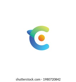 CO logo design with colorful appearance