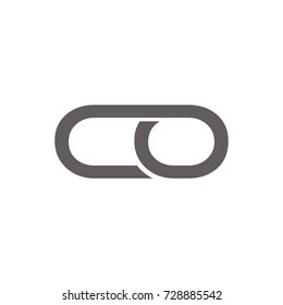 CO logo initial letter template design vector
