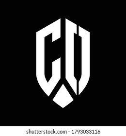 co logo monogram with emblem shield style design template