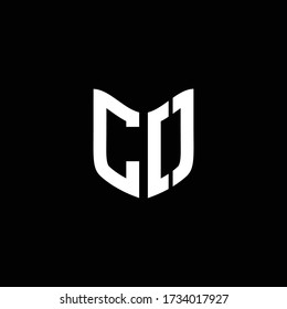 Monograma del logotipo de CO con plantilla de diseño de forma de escudo