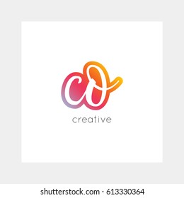 CO logo, vector. Useful as branding symbol, app icon, alphabet element, clip-art.