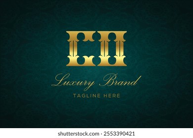 CO LUXURY LETTER LOGO DESIGN. It is a luxury letter monogram logo, this logo is made by combining two letters