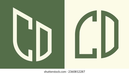 CO modern initial letter logo design vector bundle. It will be suitable for which company or brand name start those initial.