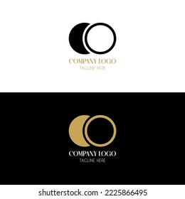 Co or O logo concept art design for business sign.