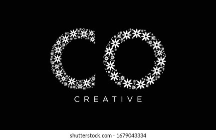 CO OC abstract vector logo monogram template
